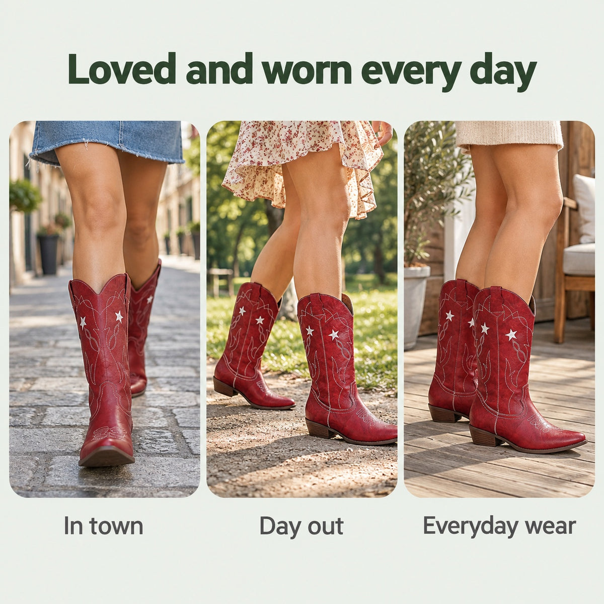 Ethel – Women's Wide Calf Boots, worn every day