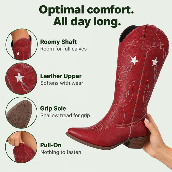Ethel – Women's Wide Calf Boots, features
