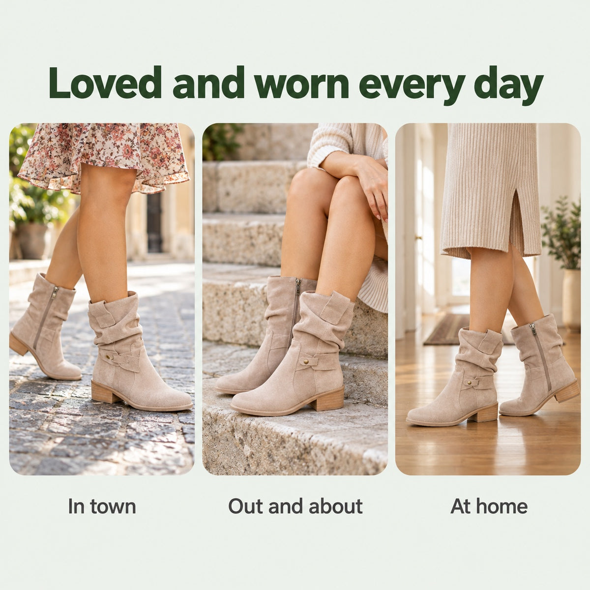 Eunice – Women's Wide Calf Boots, worn every day
