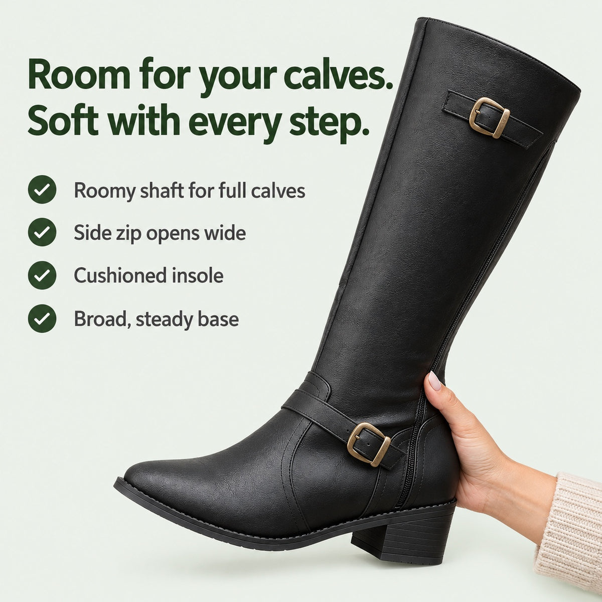 Evans – Unisex Wide Calf Boots, key benefits