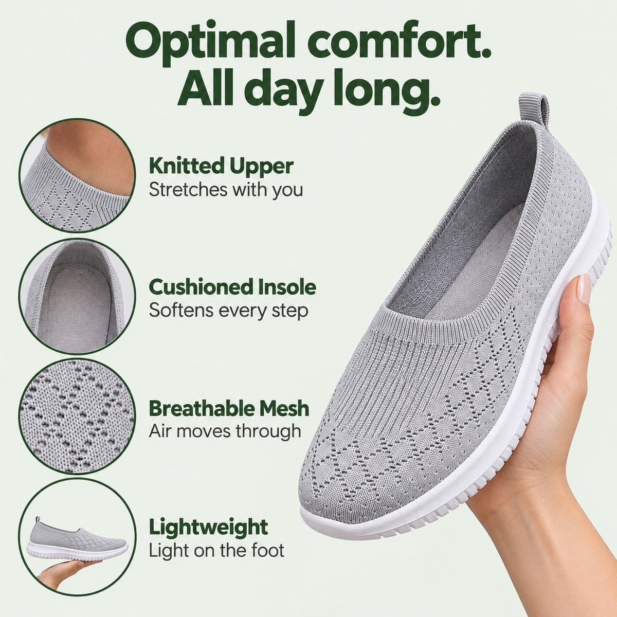 Everly – Unisex Slip-On Sneakers, features
