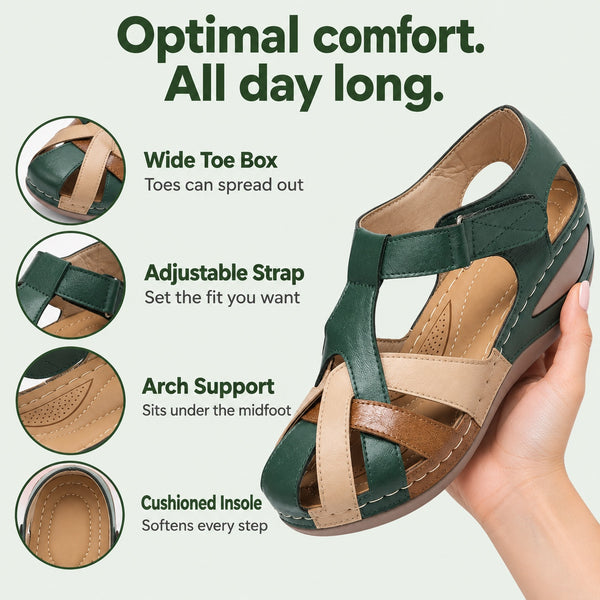 Ezra – Unisex Wide Toe Box Sandals, features