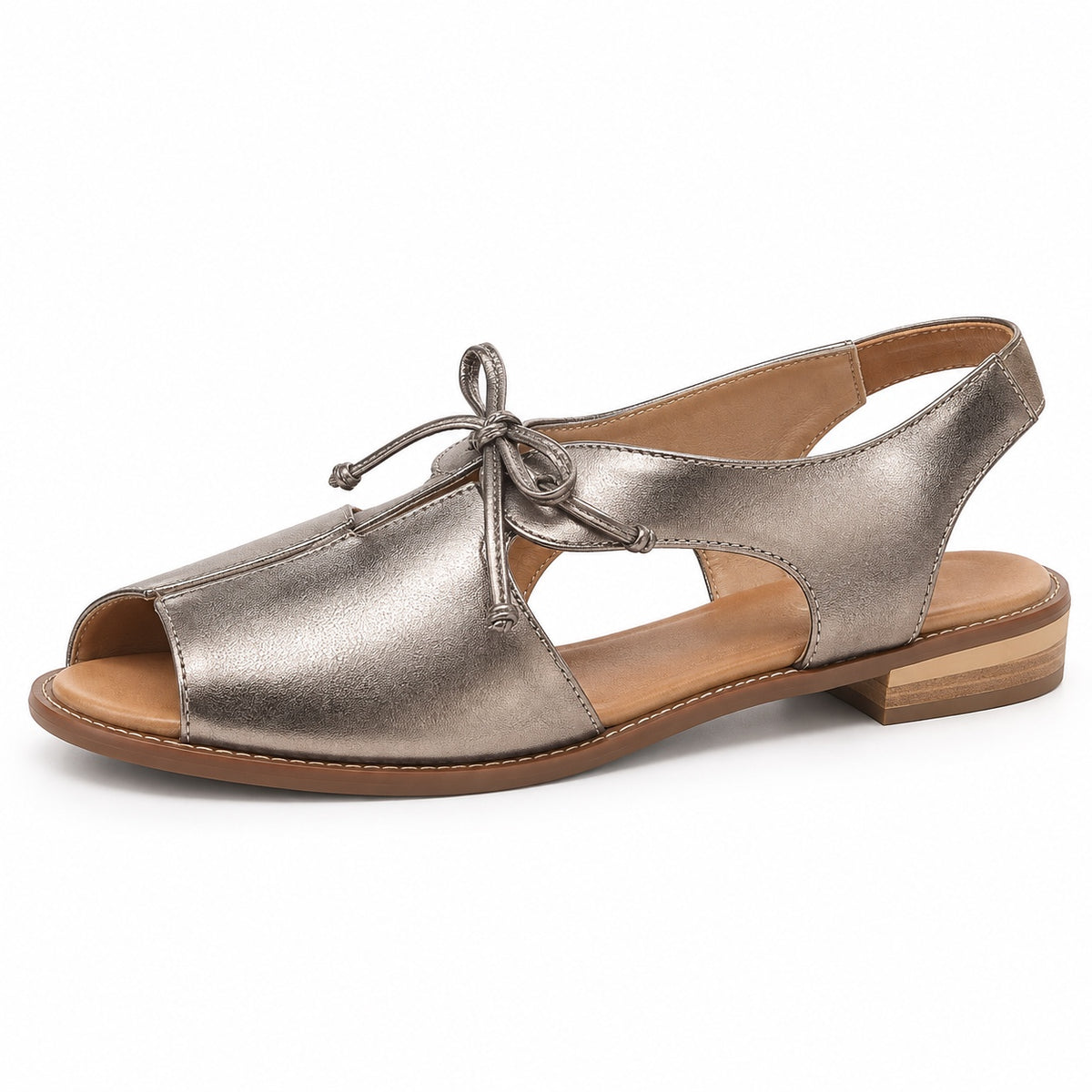 Ferguson – Unisex Wide Toe Box Sandals in Silver