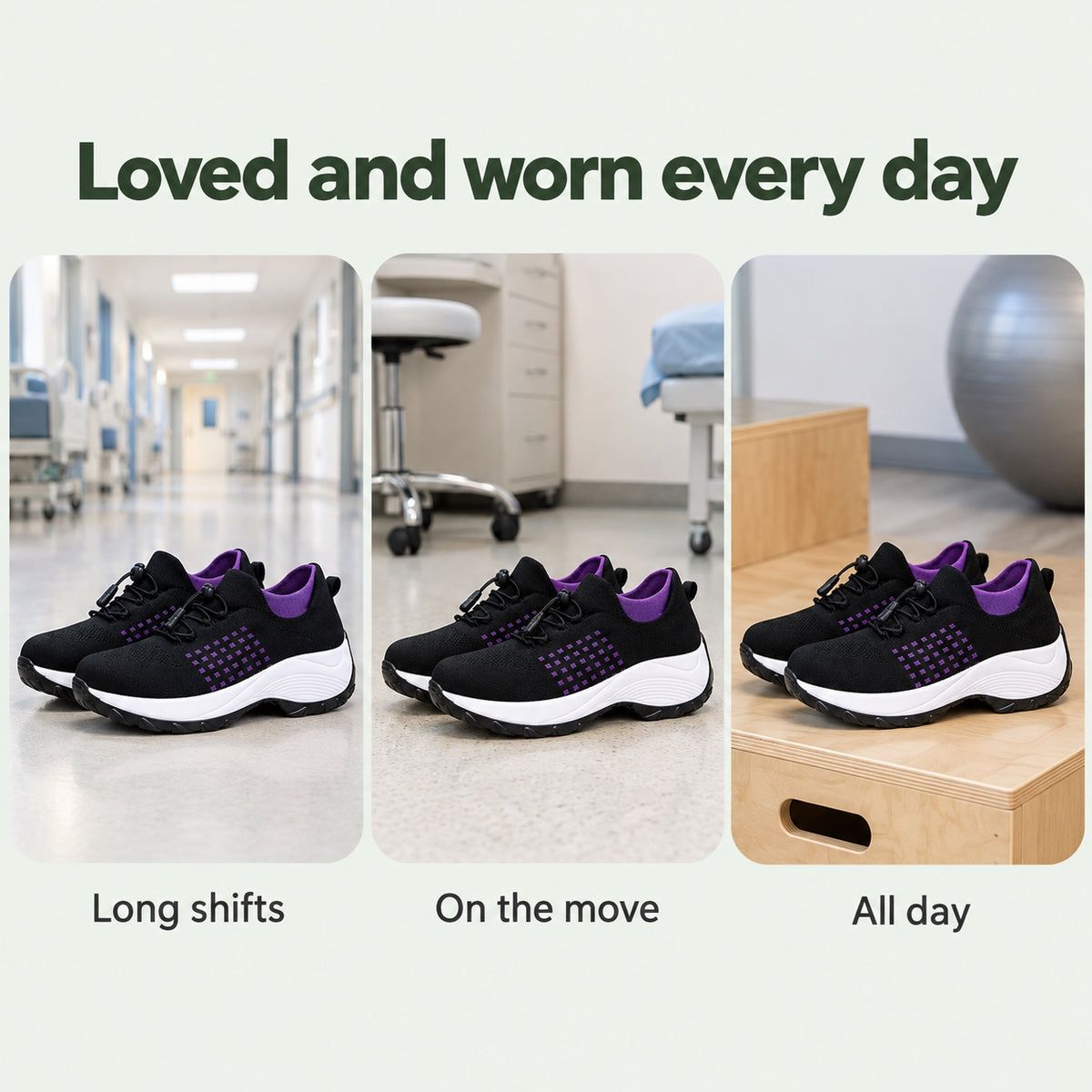 Fields – Unisex Nursing Shoes, worn every day
