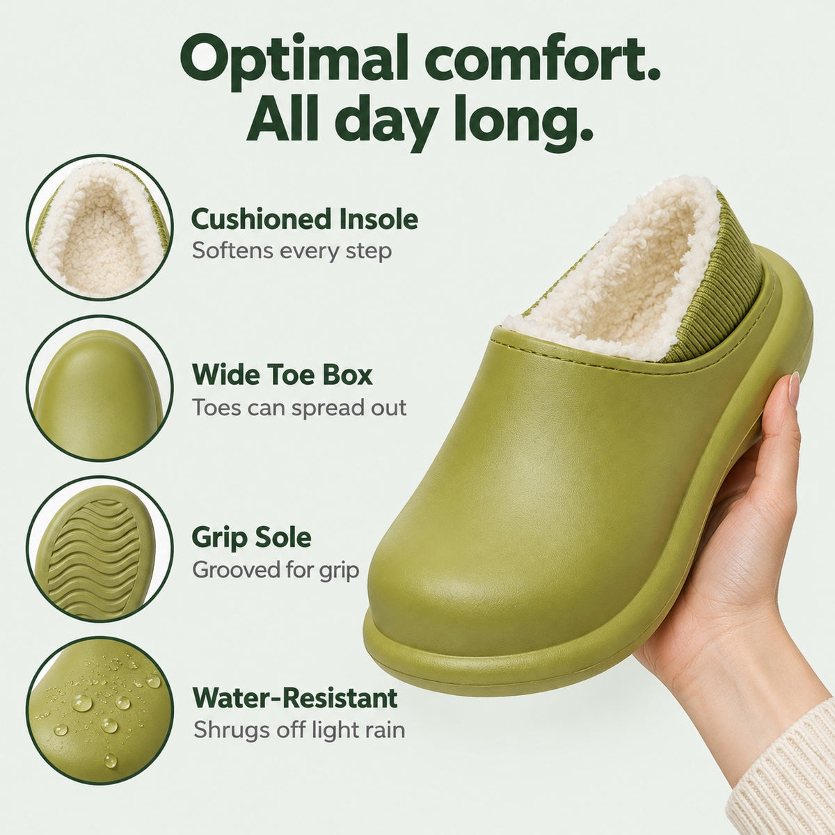 Flowers – Unisex Comfort Slippers, features