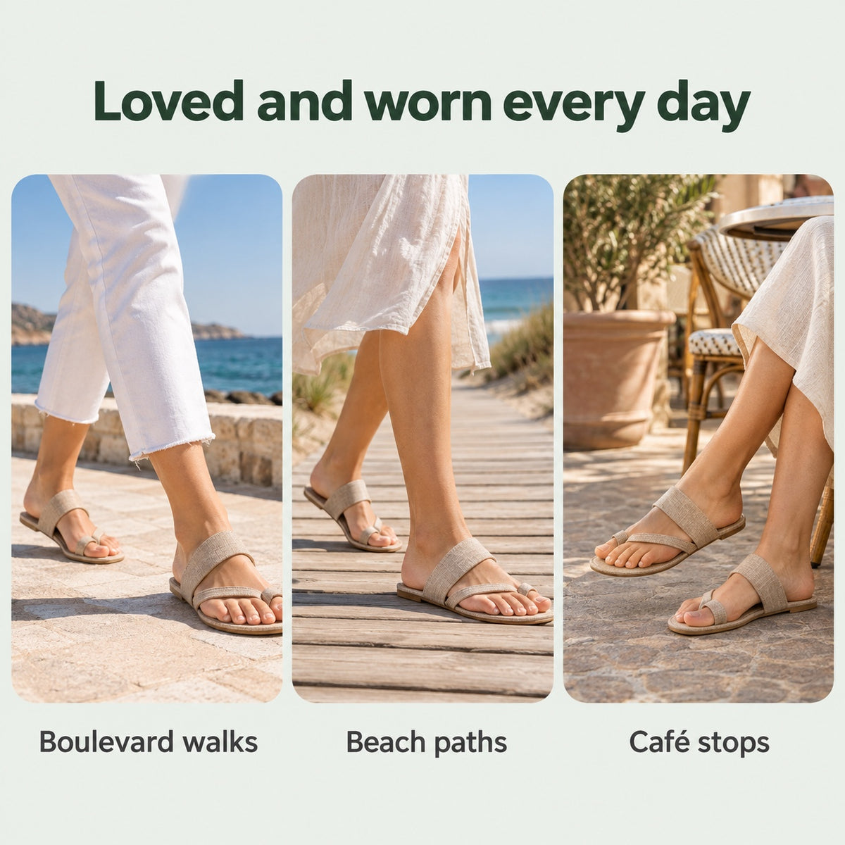 Ford – Unisex Wide Toe Box Sandals, worn every day