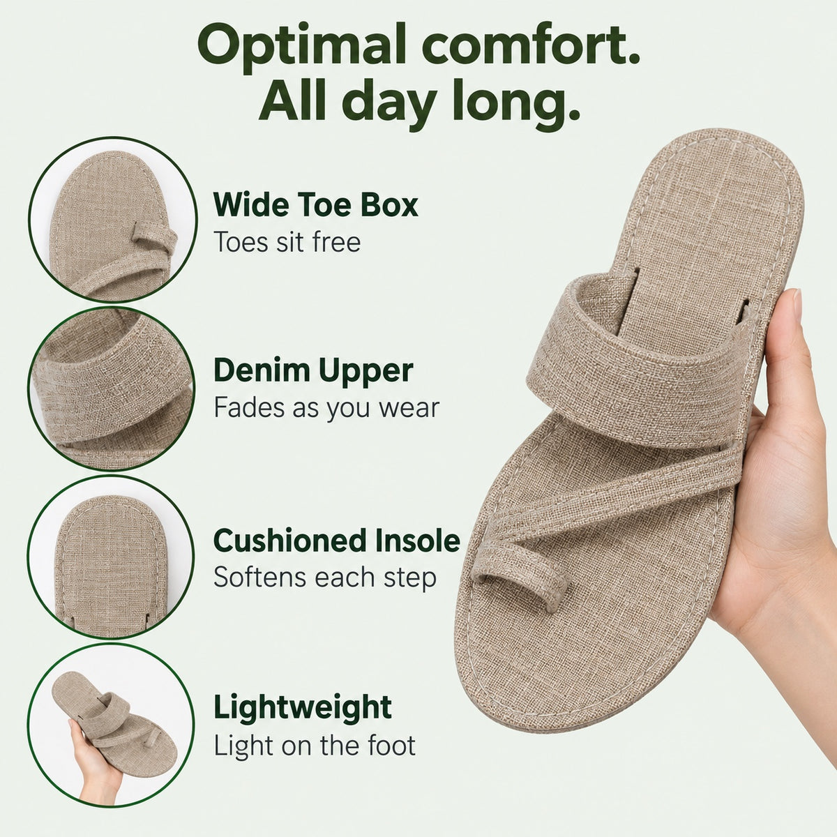 Ford – Unisex Wide Toe Box Sandals, features