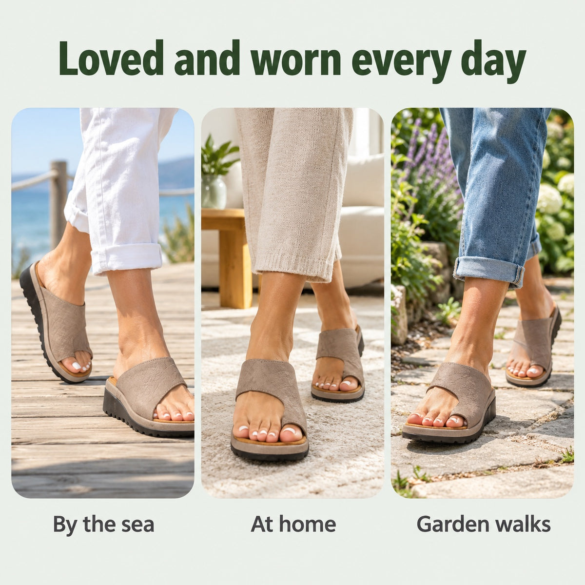 Frankie – Unisex Comfortable Sandals, worn every day