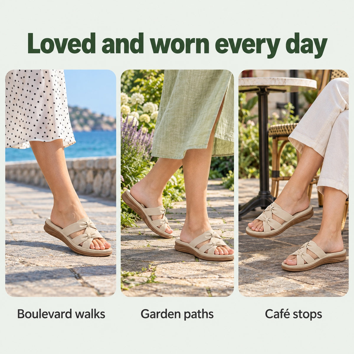 Frazier – Unisex Wide Toe Box Sandals, worn every day
