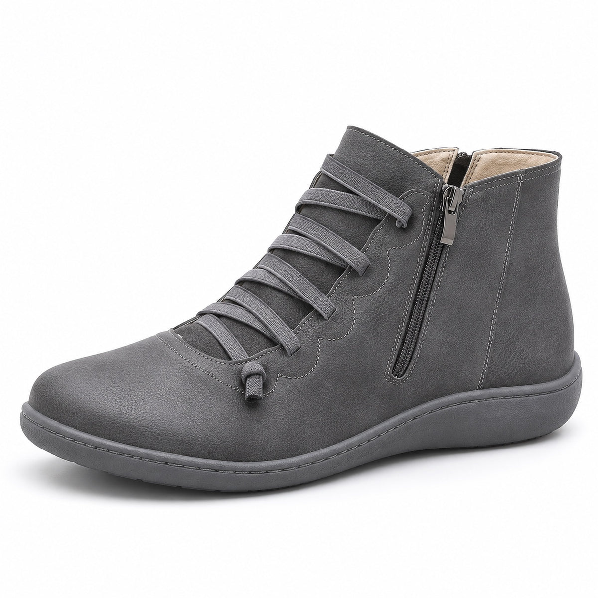 Freda – Women's Comfort Boots in Gray