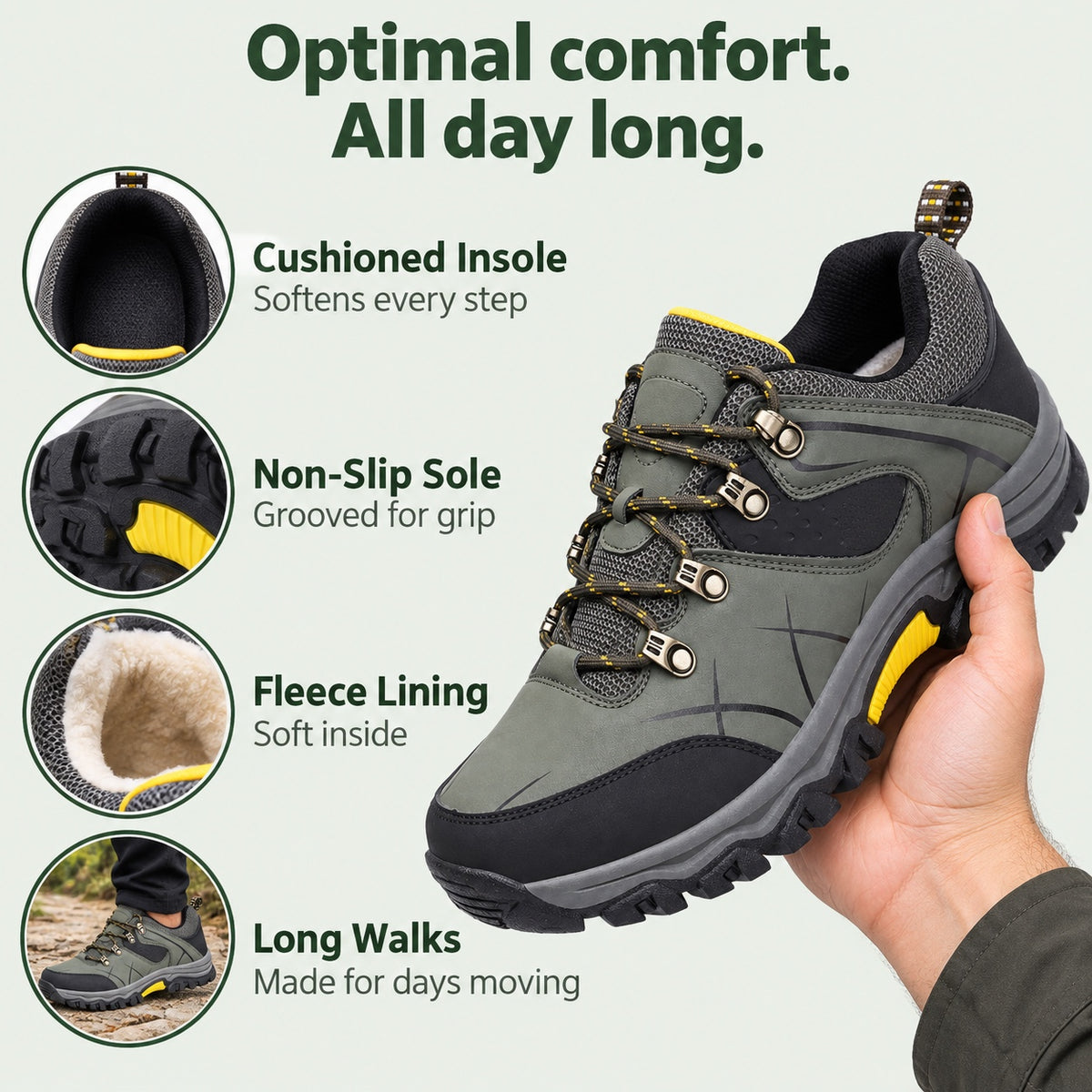 Frederick – Men's Non-Slip Sneakers, features