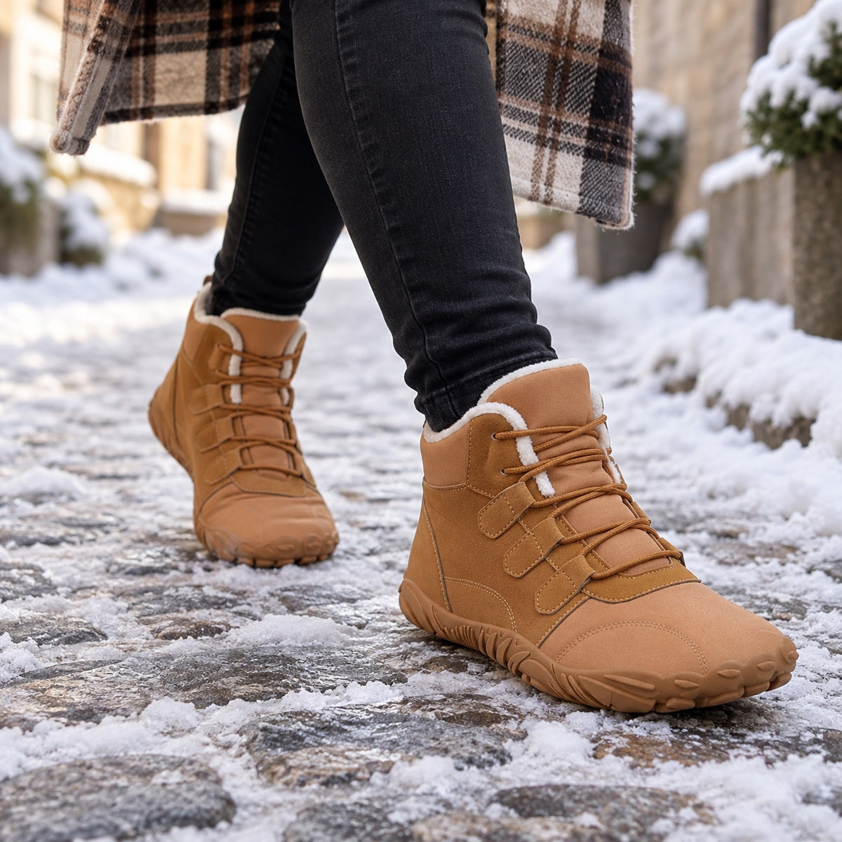 Garner – Unisex Comfort Boots, worn on a walk