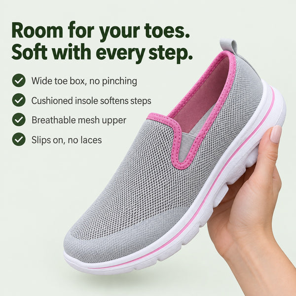 Geneva – Women's Wide Toe Box Sneakers, key benefits