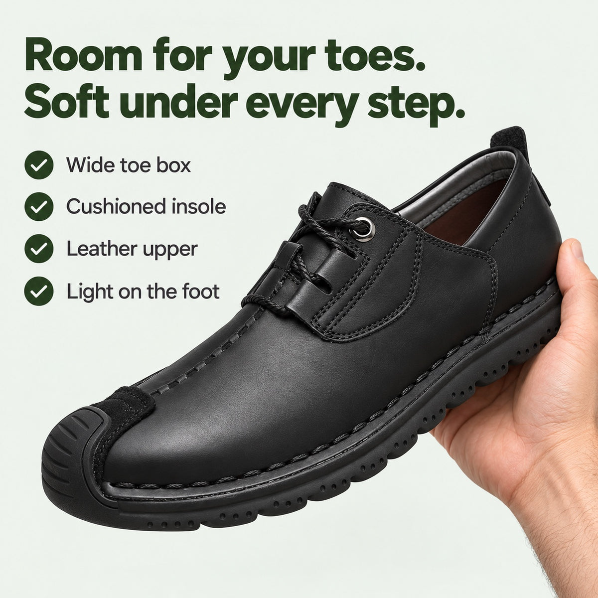 Gerard – Men's Wide Toe Box Loafers, key benefits