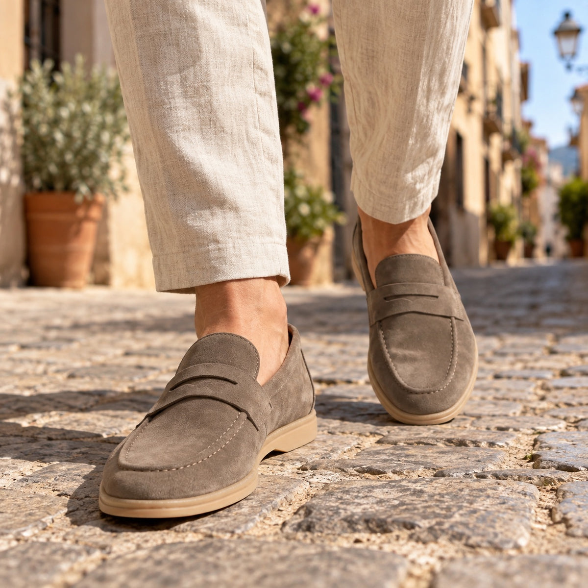 Gerardo – Men's Slip-On Loafers, worn on a walk