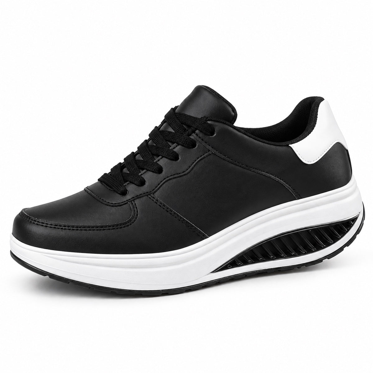 Ginger – Women's Arch Support Sneakers in Black & White