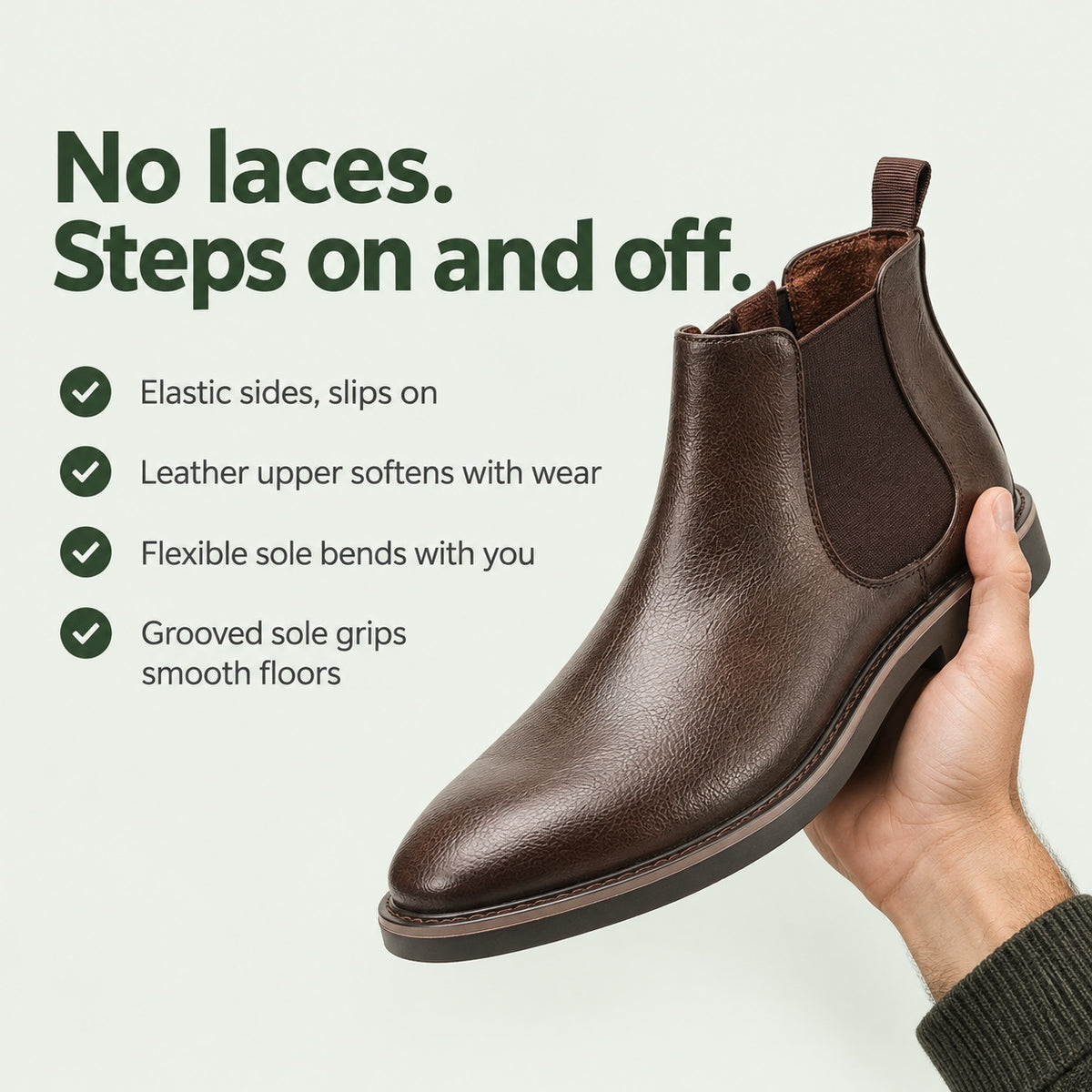 Gordon – Men's Comfort Boots, key benefits