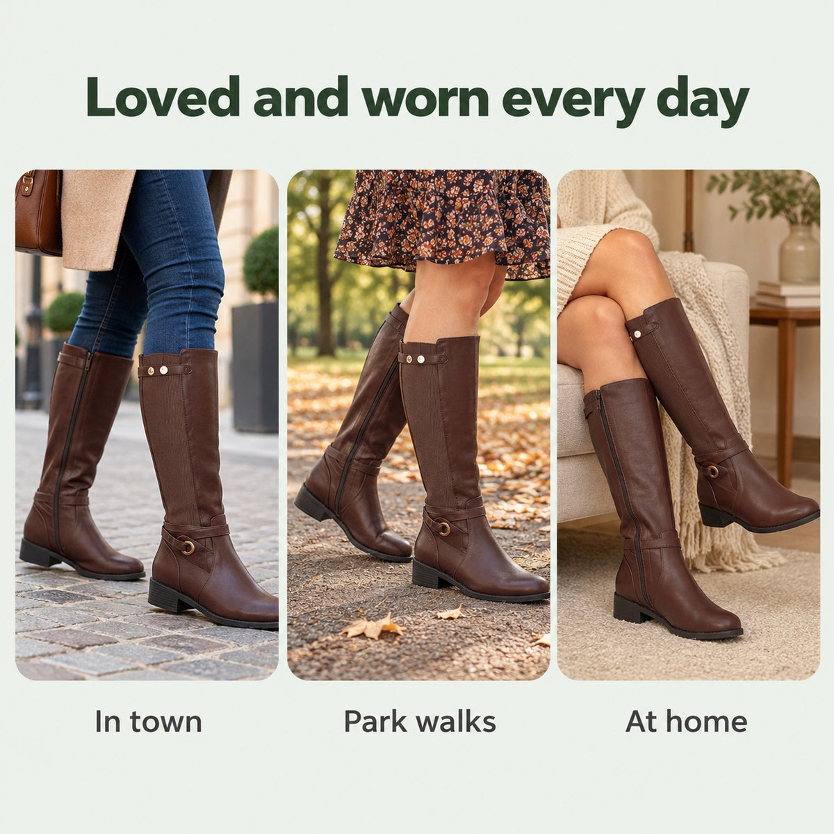 Gretchen – Women's Wide Calf Boots, worn every day