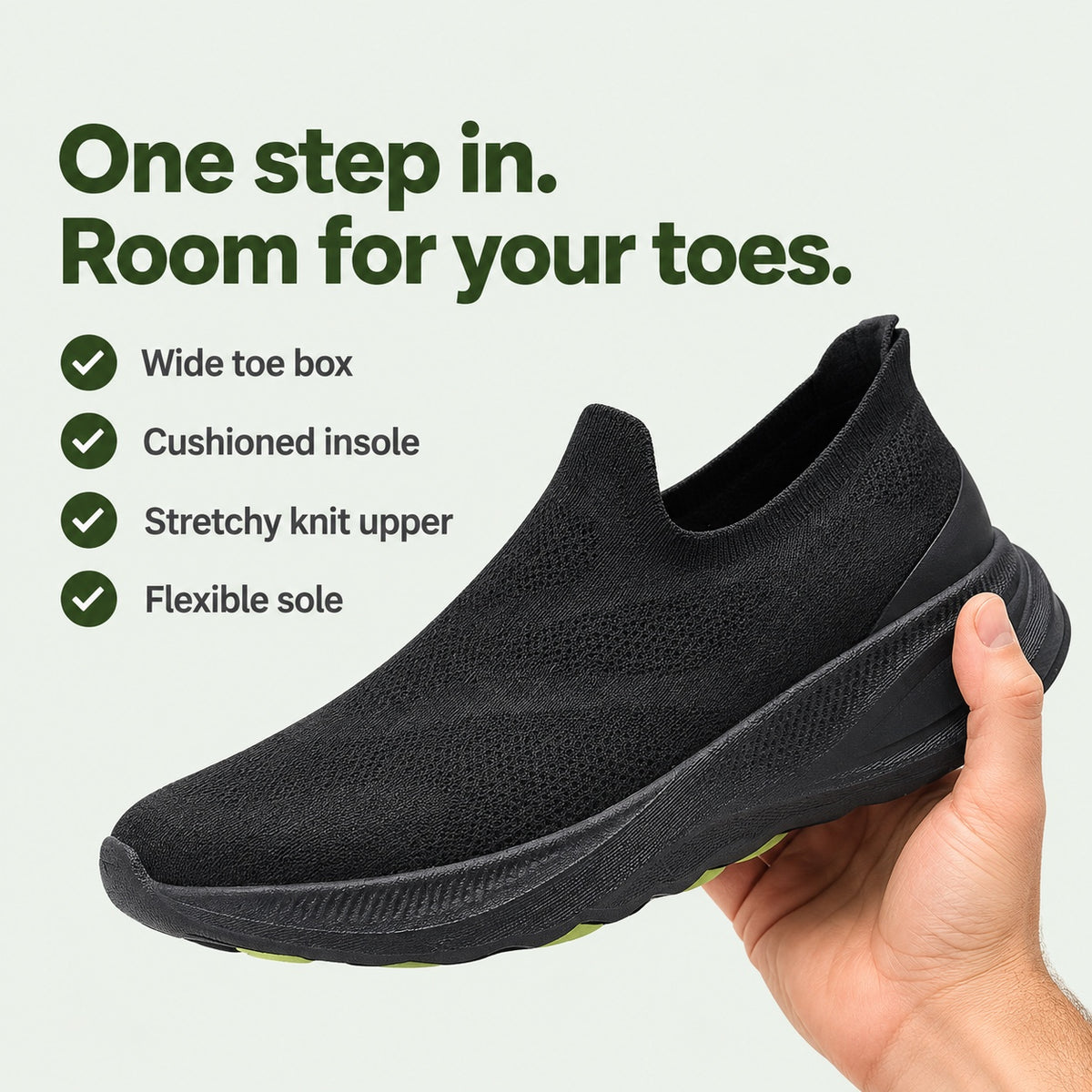 Griffith – Unisex Wide Toe Box Shoes, key benefits