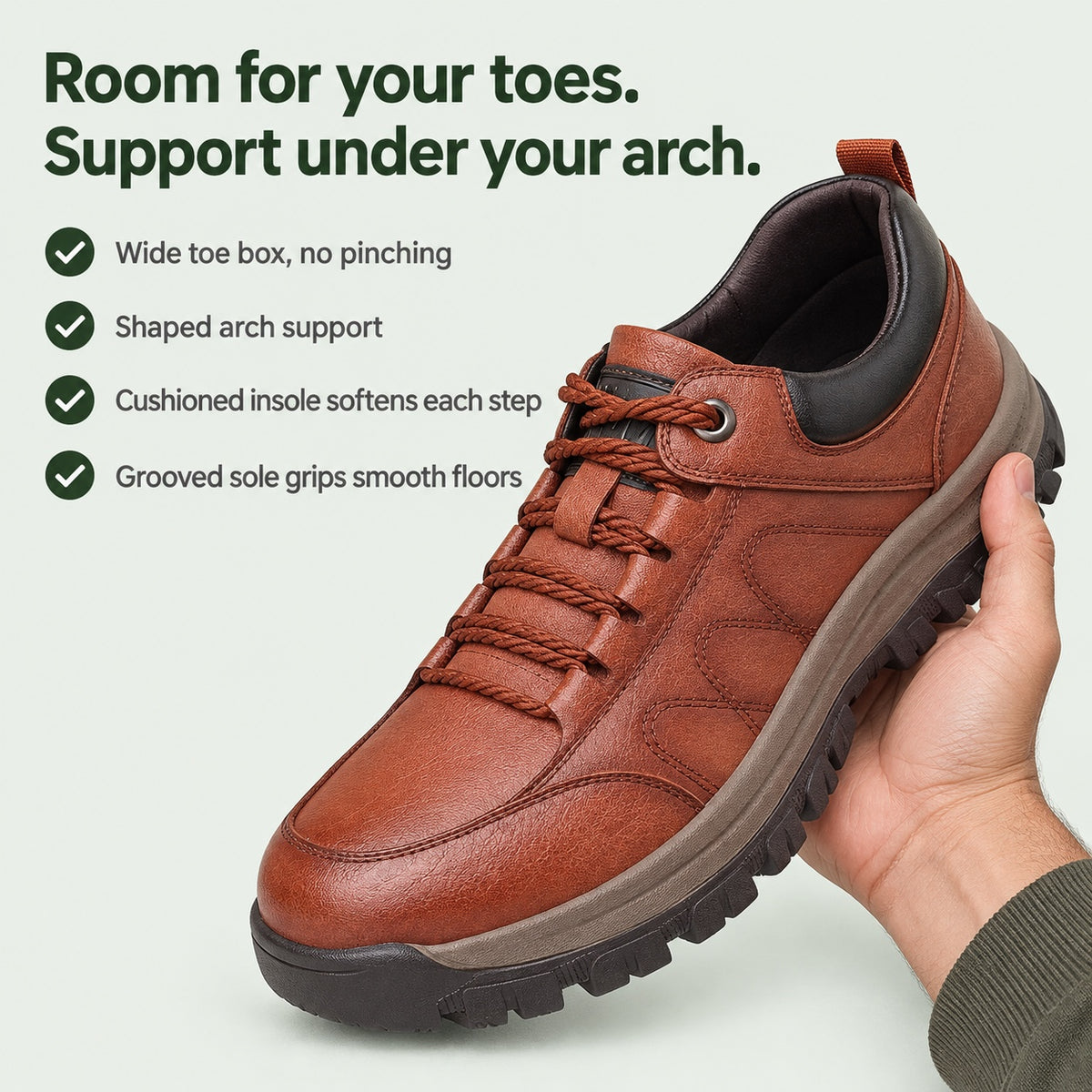 Guillermo – Men's Arch Support Shoes, key benefits