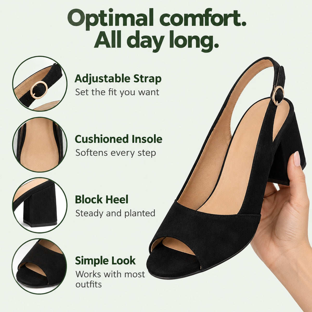 Gwendolyn – Women's Comfortable Sandals, features