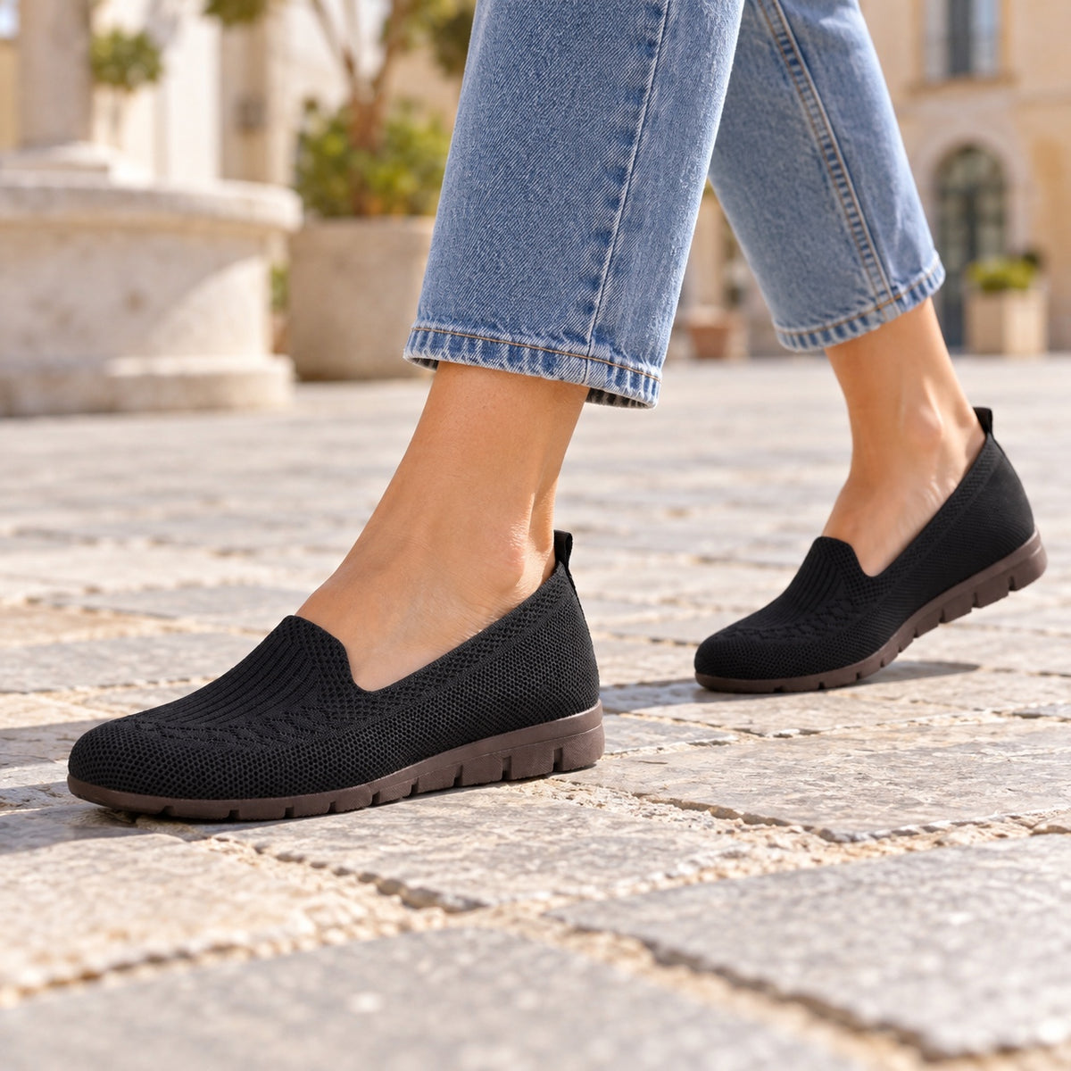Hannah – Women's Arch Support Loafers, worn on a walk