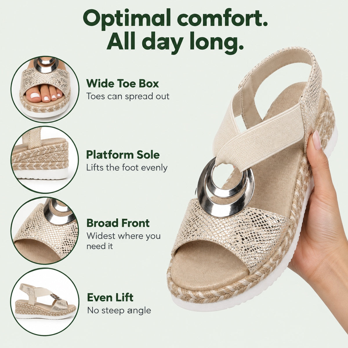 Hart – Unisex Wide Toe Box Sandals, features