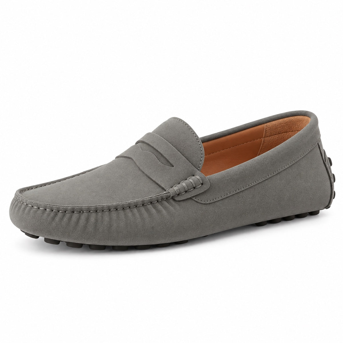 Harvey – Men's Wide Toe Box Loafers in Gray