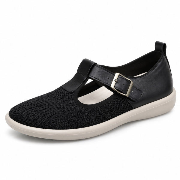 Helen – Women's Wide Toe Box Flats in Black