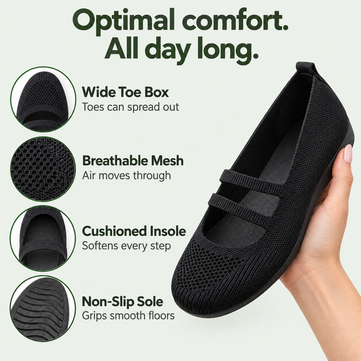 Henderson – Unisex Plantar Fasciitis Shoes, features