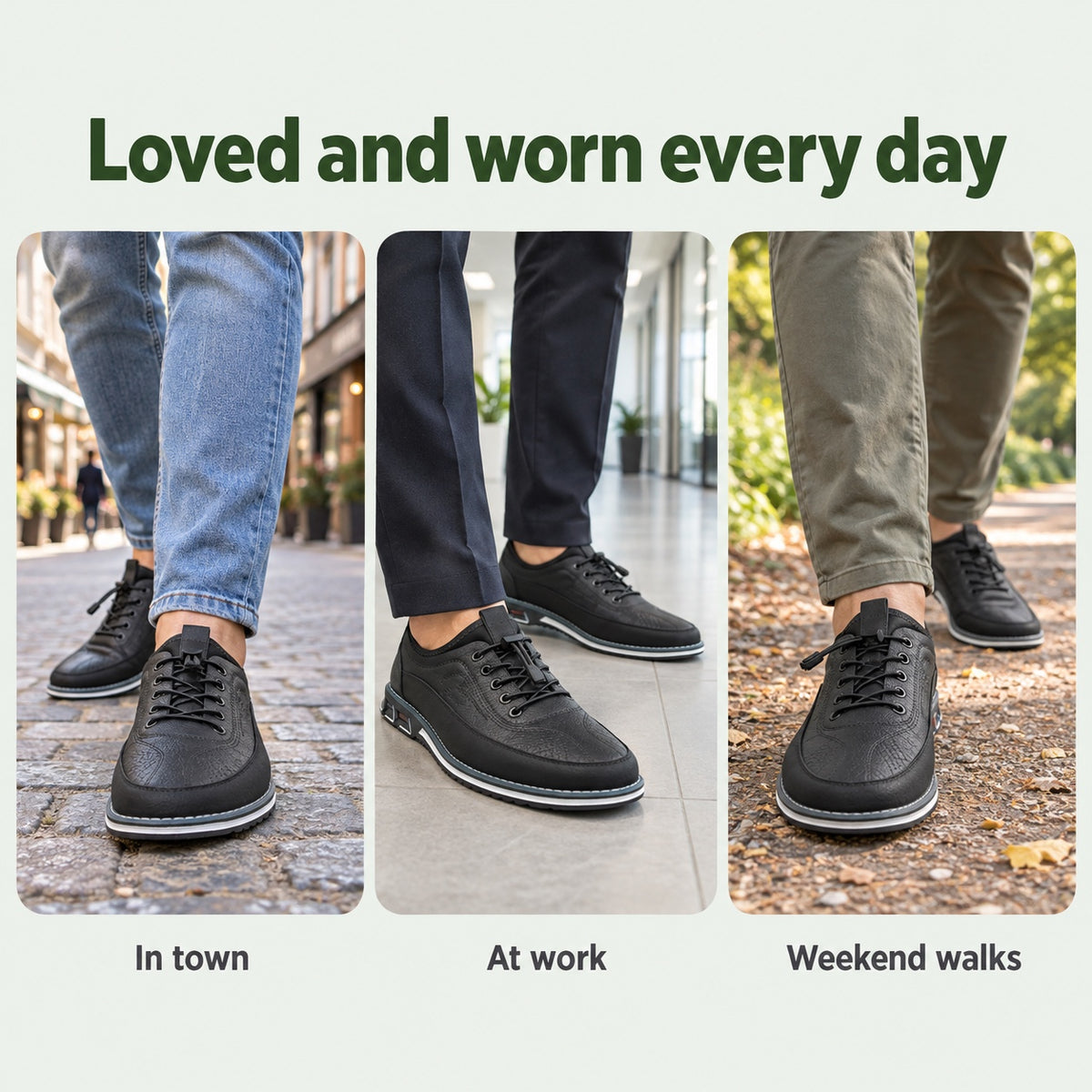 Herman – Men's Non-Slip Shoes, worn every day