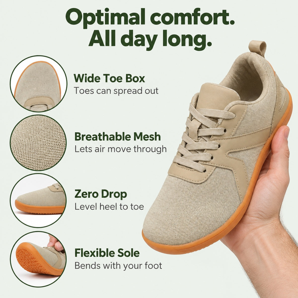 Hoffman – Unisex Barefoot Sneakers, features