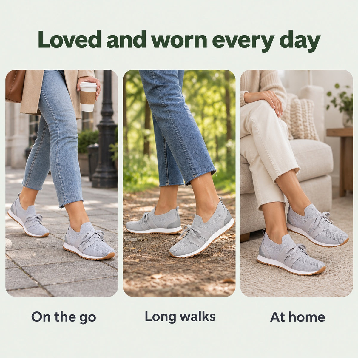Hollis – Unisex Orthopedic Sneakers, worn every day