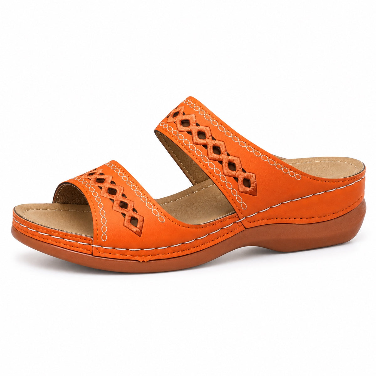 Holly – Women's Slip-On Loafers in Orange