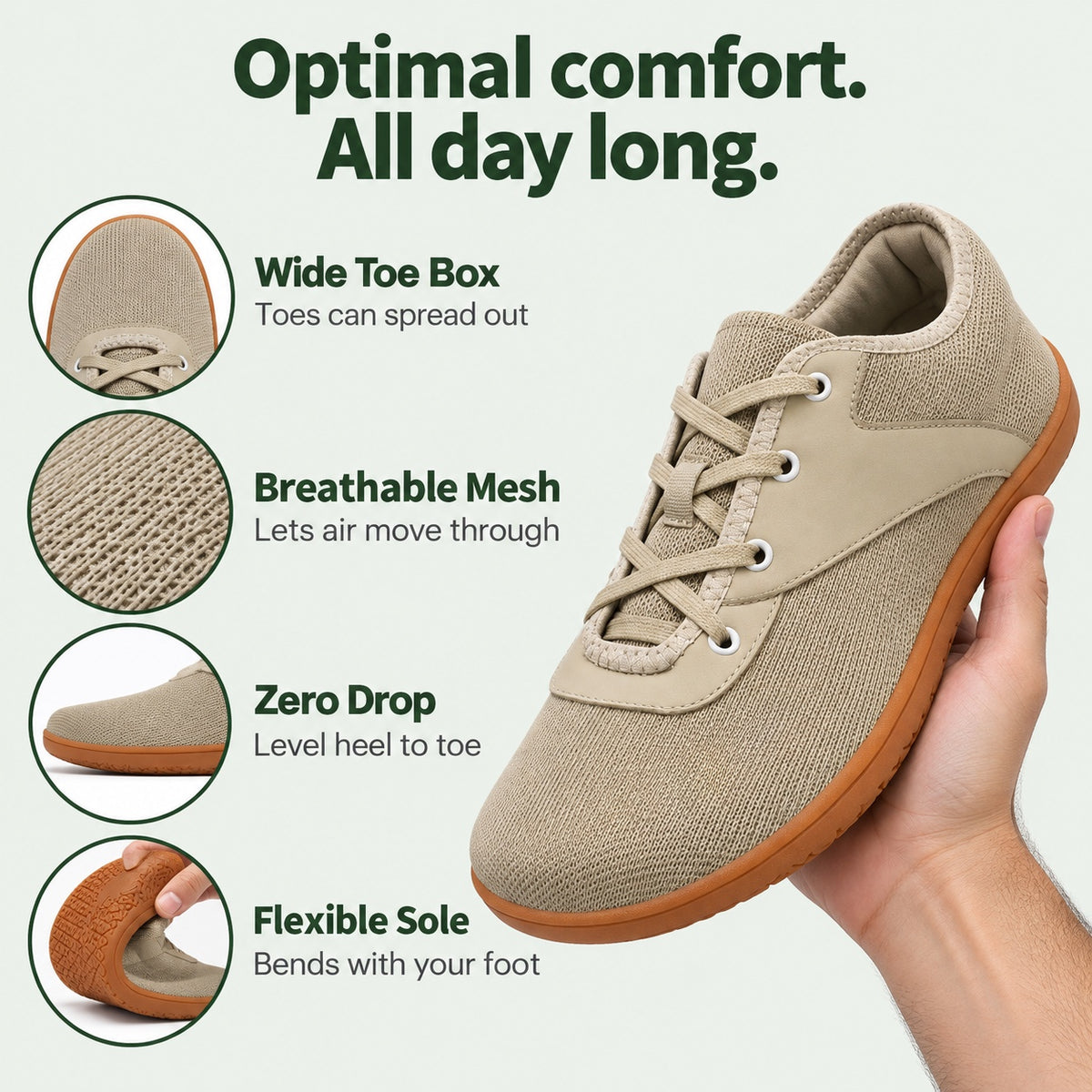 Holt – Unisex Barefoot Sneakers, features