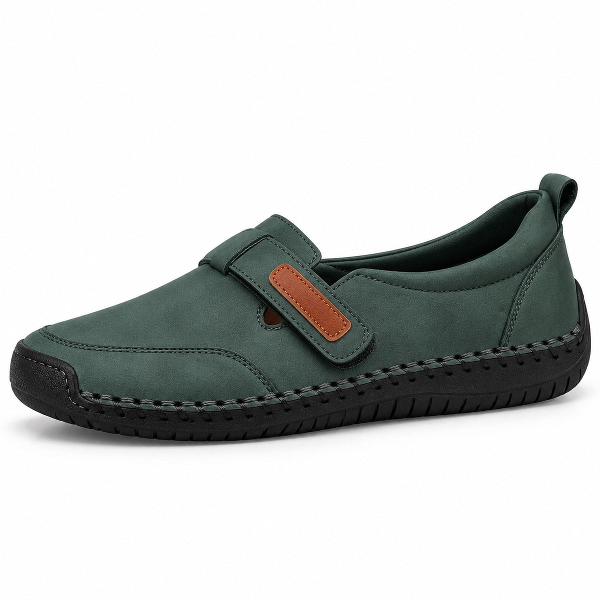 Hope – Women's Wide Toe Box Flats in Dark Green