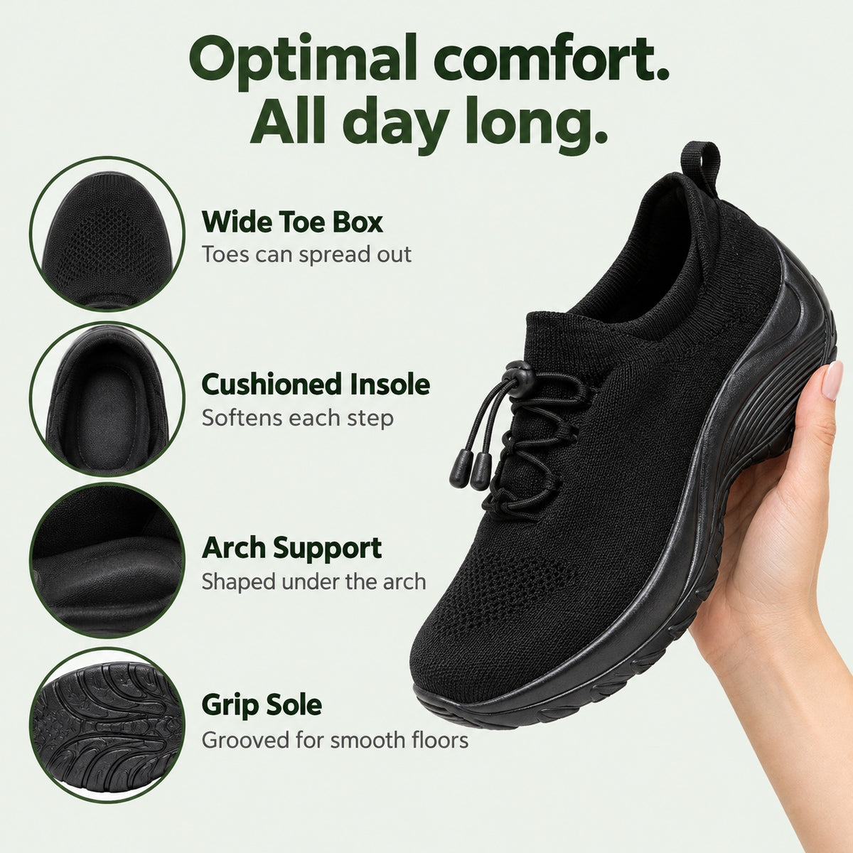 Hudson – Unisex Nursing Shoes, features
