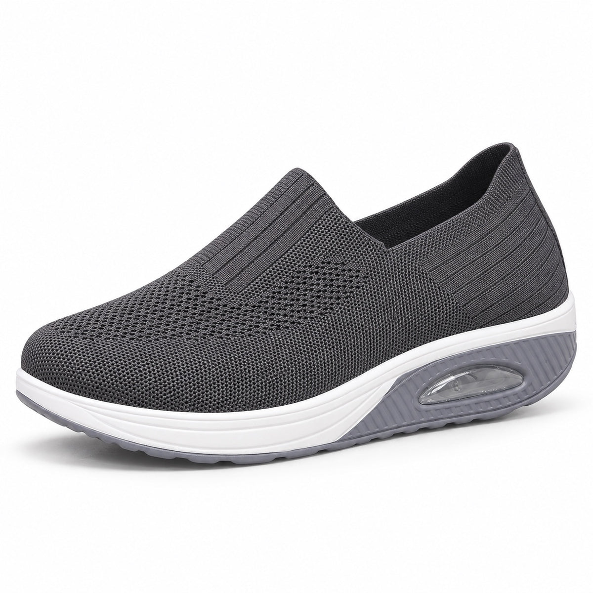 Hugh – Women's Slip-On Sneakers in Gray