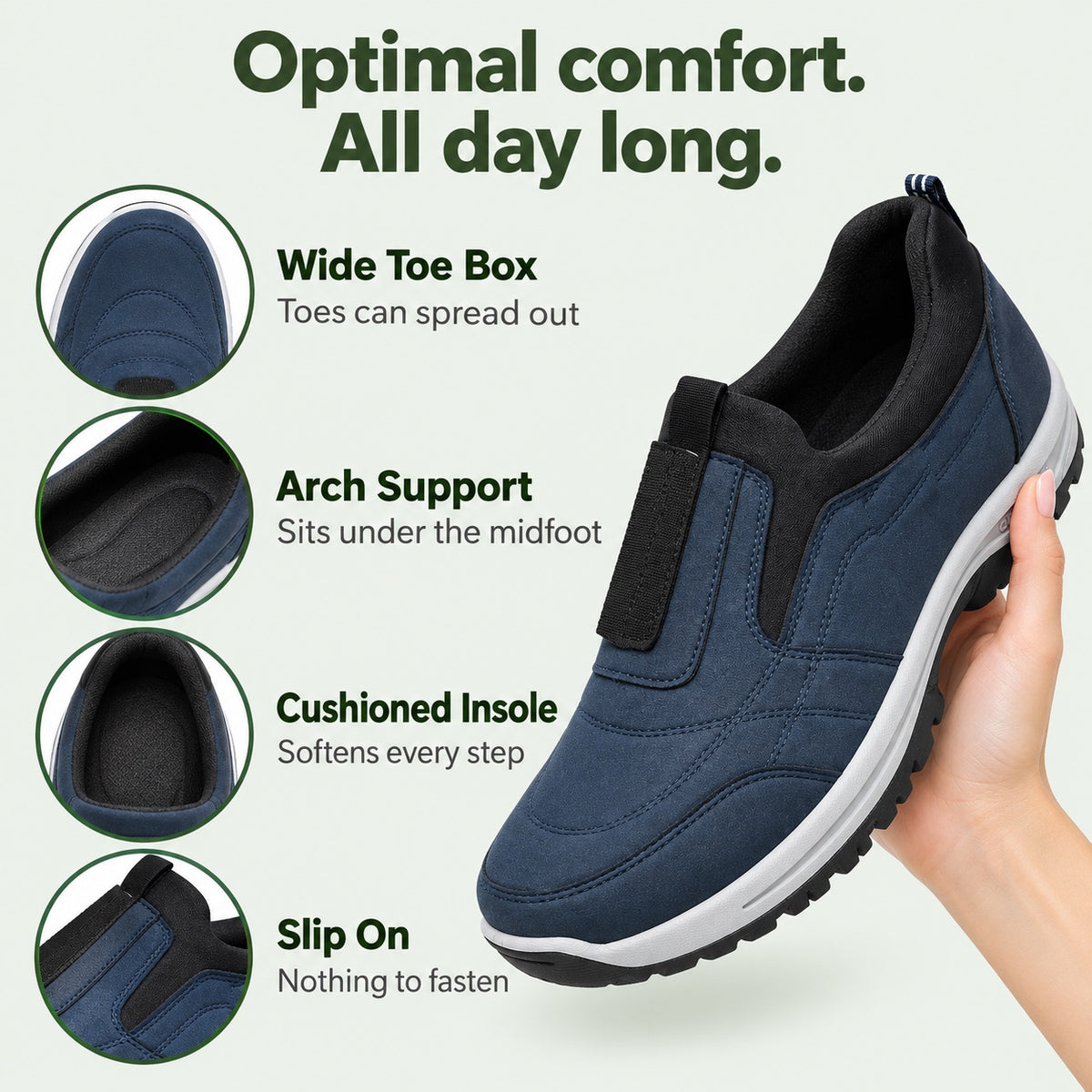 Jane – Women's Arch Support Shoes, features