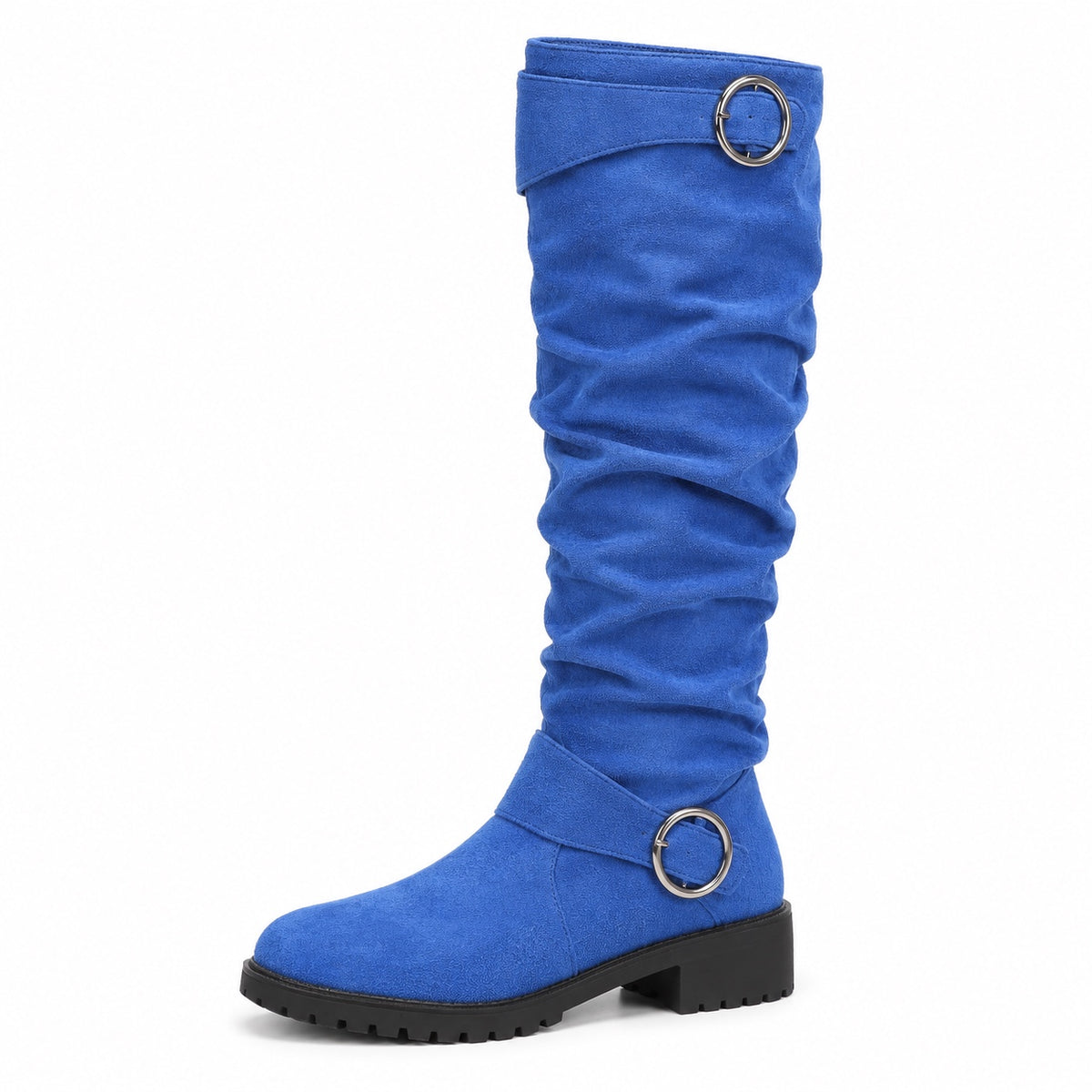 Jasmine – Women's Wide Calf Boots in Blue