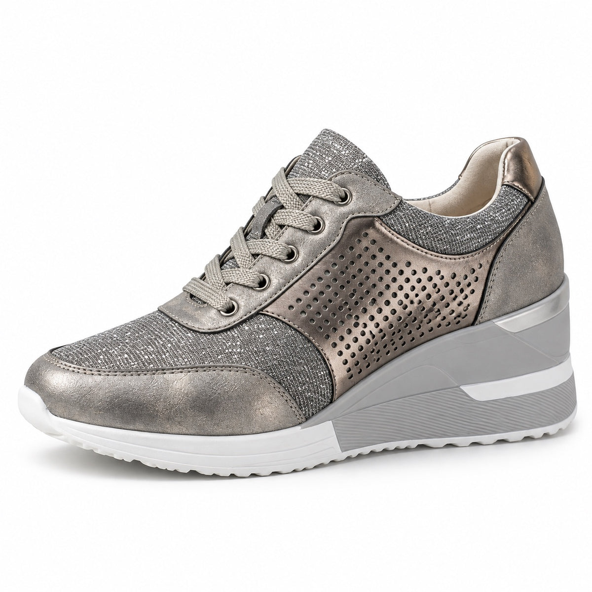 Jennings – Unisex Orthopedic Sneakers in Silver Gray