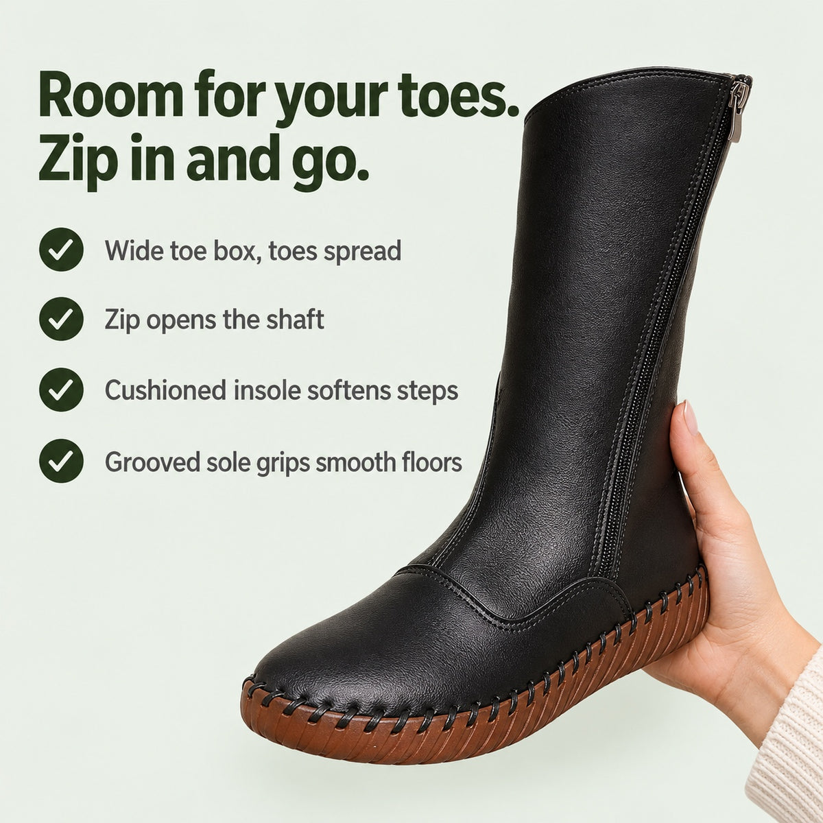 Jesse – Unisex Wide Calf Boots, key benefits