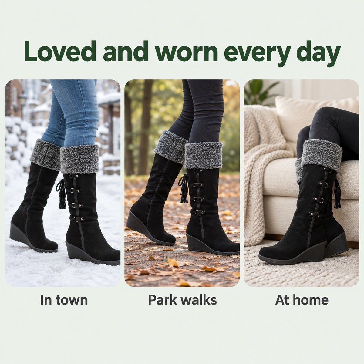 Jill – Women's Wide Calf Boots, worn every day