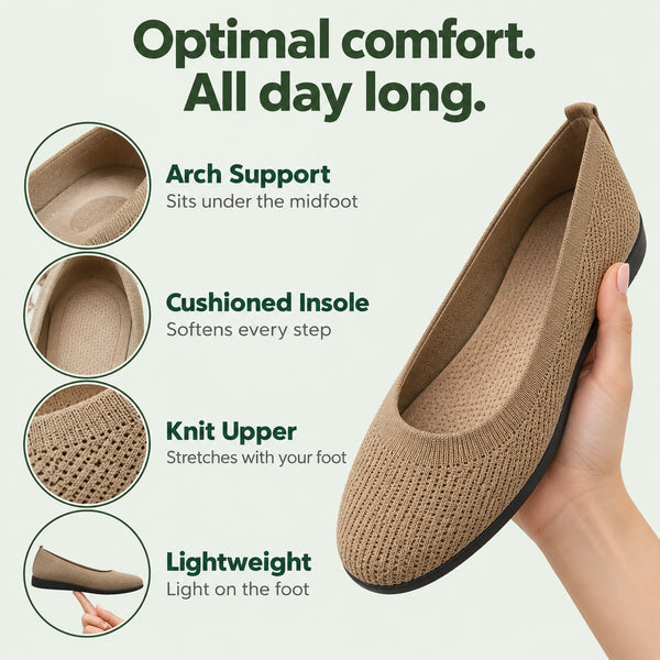 Judith – Women's Plantar Fasciitis Flats, features