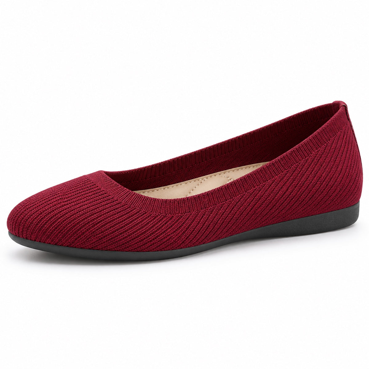 Judith – Women's Plantar Fasciitis Flats in Red