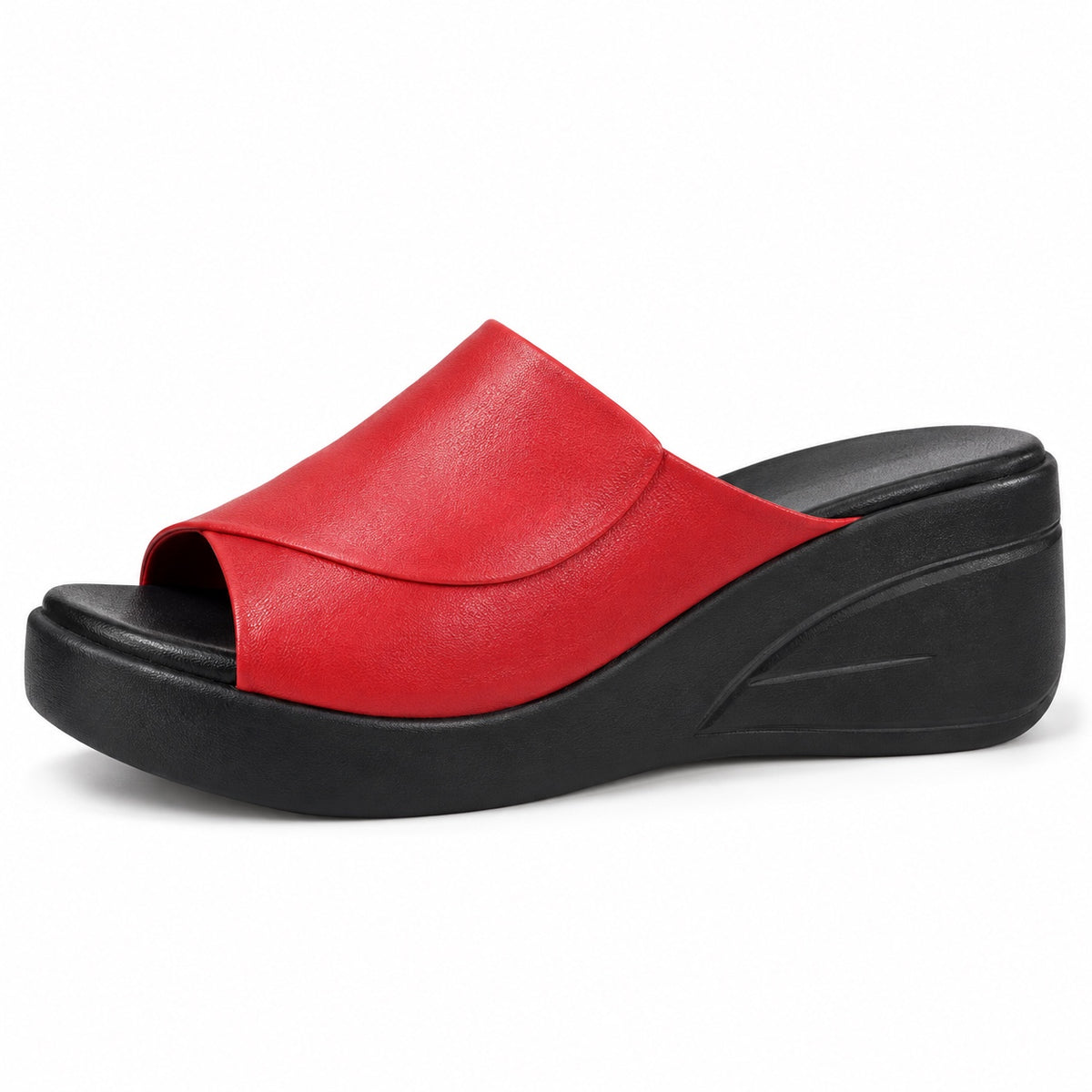 Jules – Unisex Wide Toe Box Sandals in Red