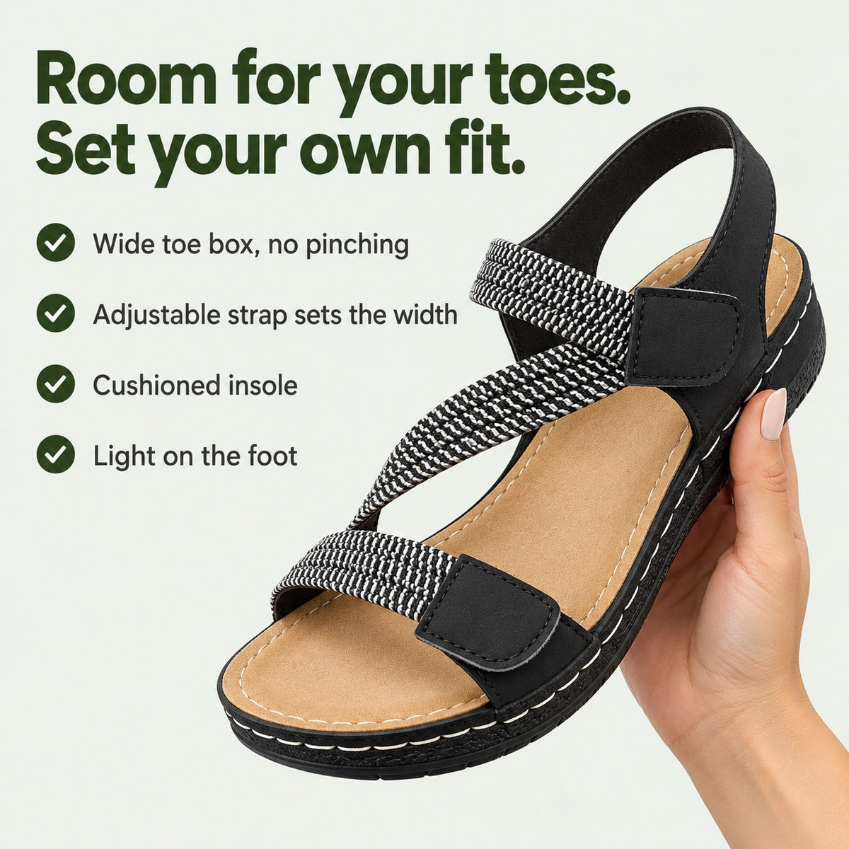 Julie – Women's Wide Toe Box Sandals, key benefits