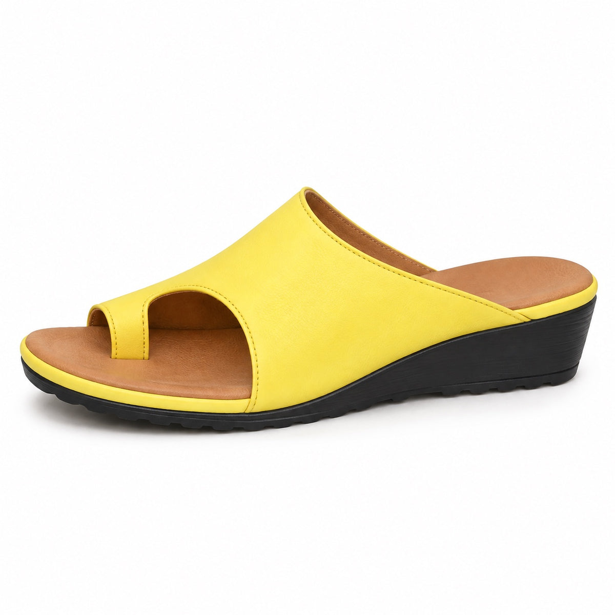 Kari – Women's Wide Toe Box Sandals in Yellow