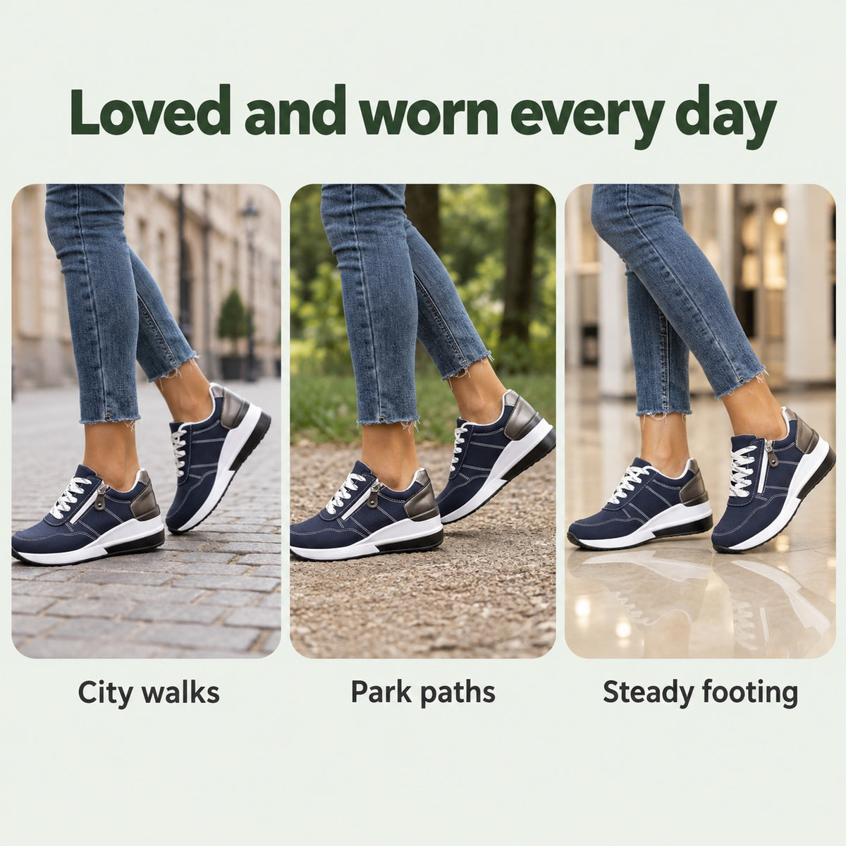 Kathleen – Women's Walking Sneakers, worn every day
