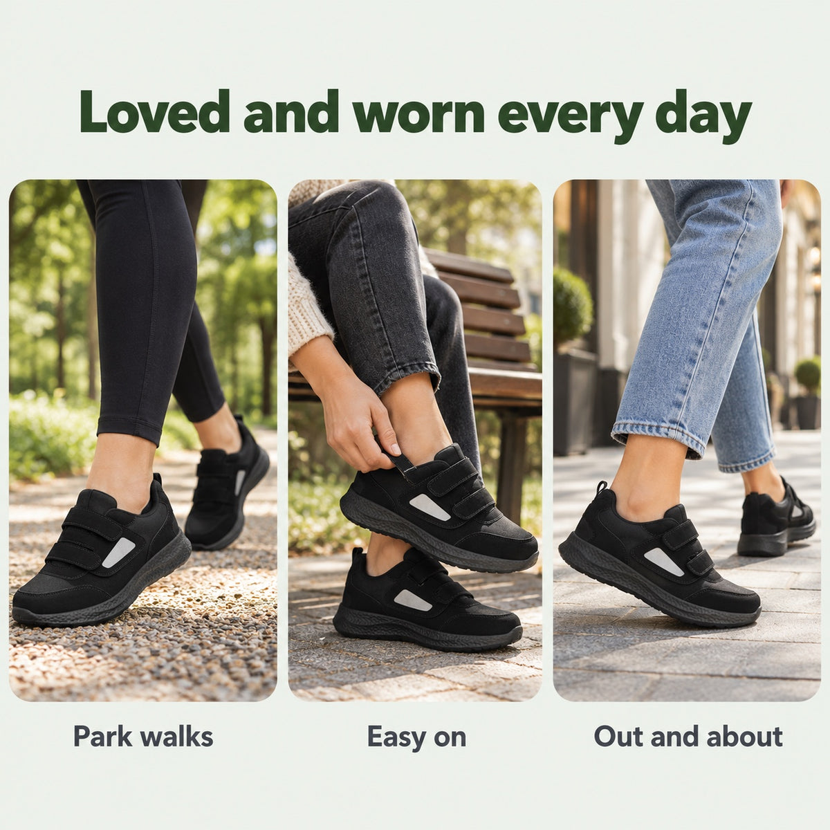 Kayla – Women's Wide Toe Box Sneakers, worn every day